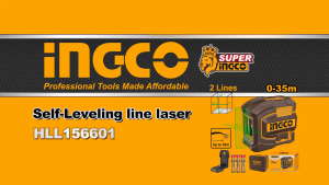 Máy đo mức cân bằng tia laser (tia xanh) INGCO HLL156601 phạm vi đo 0-35m
