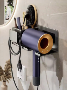 ROLONG | Wall Mounted Bathroom Blow Dryer Rack