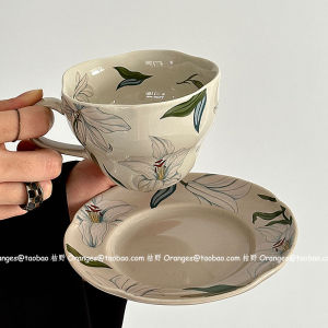 Cốc Cà Phê Sữa Hoa Sen Phong Cách Trung Cổ Oranges Cốc Trà Chiều Nhỏ Cốc Đựng Nước Bằng Gốm Sứ Trang Trí Nhà Cửa Theo Phong Cách Nông Thôn