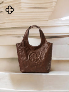 Retro Niche Vegetable Tanned Leather Tote Bag