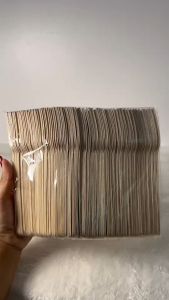 Greenearth ส้อมไม้ที่มีการใช้แล้ว ส้อมทานอาหาร ส้อมไม้ไบโอ ขนาด 16ซม. (แพ็ค100ชิ้น)