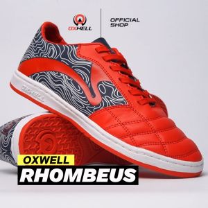 Oxwell Rhombeus - Sepatu Futsal Pria Dewasa Stylish Lokal Brand Berkualitas Merah Navy