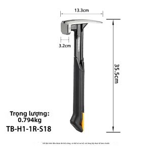 Toughbuilt | Cây Búa Tay cầm Chống Sốc Đầu gồ Gề