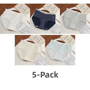 MiiOW | Pure Cotton Mid-Waist Briefs Womens Thin Antibacterial Seamless No Butt Squeezing Summer Underwear Triangle Panties