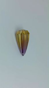 Natural Brazil Purple Yellow Color Ametrine 7.73 Cts. Briottle Cut Eye Clean Loose Gemstone