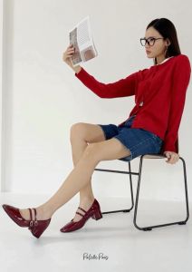 NEW!! ไซซ์ปกติ** Palette Pairs | Maryjane Pumps รองเท้าแมรี่เจน ส้นสูง 2 นิ้ว สายคาด 2 เส้น