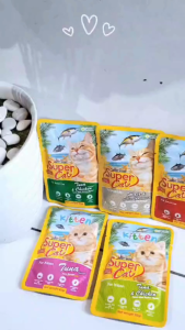 Pouch Supercat kemasan 85gr cat food makanan kucing basah