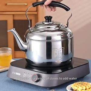 Teko Masak Air Stainless Steel Bunyi Siul Peluit Water Kettle Pegangan Anti Panas 75 Liter