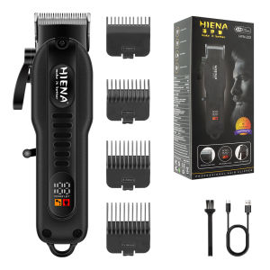 Hiena | HIENA PRO Professional Hair Clippers Set for Men Cordless Hair Cutting Kit Barber Kit Rechargeable Clippers Trimmers Set Clipper
