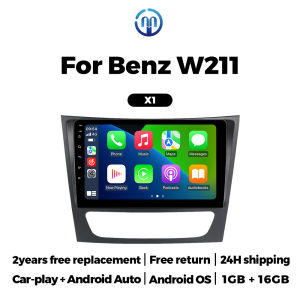 Navifly 9 Inch Car Radio Wireless CarPlay Android Auto For Mercedes-Benz E Class W211 Multimedia Player GPS Navigation FM Radio