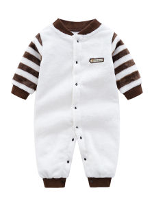 Prince Danton | Autumn Winter Flannel Newborn Boy Sleeper Thick Onesie
