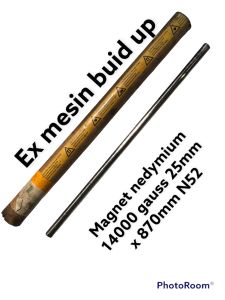 Magnet batu 14000 gauss ex mesin luar 25mm x 870mm super kuat