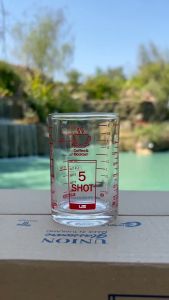 แก้วตวง 5shot สเกลสีแดงคมชัด มาตรฐาน (ราคาใบละ) สินค้าพร้อมส่งทันที 2-4 วันได้รับของ