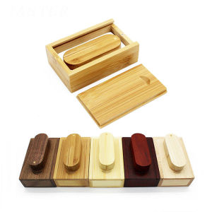Jaster | JASTER Wooden USB Flash Drive 128GB Rotatable Pen Drive 64GB Creative Business Gift Memory Stick Bamboo Pendrive 32GB 16GB 8GB