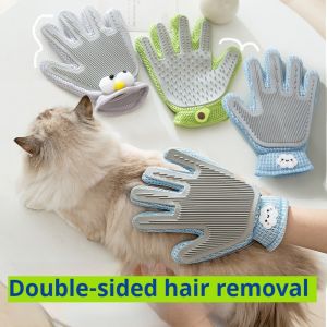 Pet Hair Removal Glove for Cats & Dogs - Bionic Cat Tongue Deshedding Glove 2-in-1 Massage & Shedding Brush Breathable & Bite-Proof Grooming Glove- Right Hand