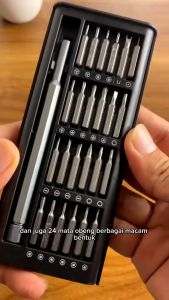 Obeng Set 24 in 1 Obeng Magnetic Bits Screwdriver Kit Hardware Tools