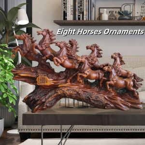 Home New Products: Wholesale Eight Horses Horse Decoration Living Room Entrance Wine Cabinet Desktop Chinese Decorations Desk Zodiac