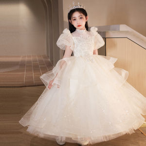 Luxurious High-end Dress for Girls Light Champagne