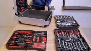 REAIM 187 pcs Tools Set Roller Box Tools Set Portable Toolbox Car Repair 1/2 Socket Torque Wrench Tool Box Set CR-V Steel Tool Set Hardware 187Pcs For Motorcycle Car Socket Wrench Set Torque Spanner Tools Set