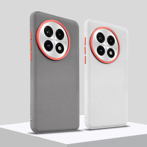 Oneplus 13R Magnetic Absorption Soft Leather Case Full Cover with Large Hole for Camera Protection Curved Screen Design