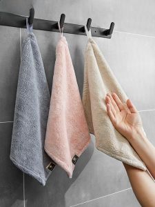 Kitchen Hand Towels Hanging Absorbent Hand Drying Towels Bathroom Hand Towels Household Personal Cleaning Tools Love Rice Home