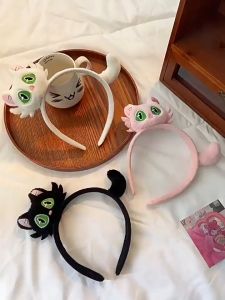 Zaman Now - Bando Karakter Kucing Cosplay Lucu / Hairband Motif Kucing Unik / Aksesoris Rambut Wanita