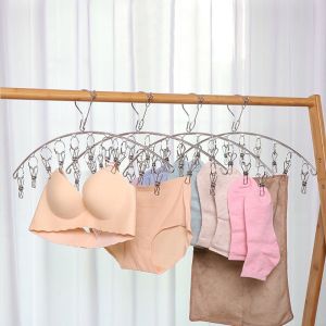 8 ตัวหนีบ, 10 ตัวหนีบ ราวหนีบผ้าสแตนเลสแบบโค้ง 4.0mm