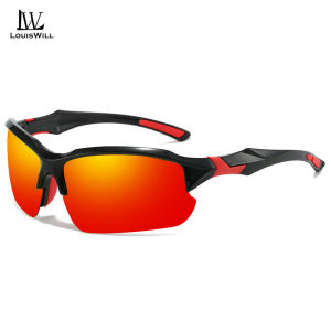 LouisWill Men’s Cycling Sunglasses Outdoor Sunglasses Polarized Sunglasses Fashion Driving Sunglasses UV400 Design Clean Vision Sunglasses Cycling Riding Running Glasses for Men