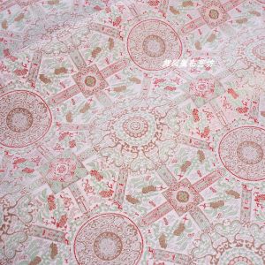 Vải Thêu Lụa Đỏ Bát Đạt Vải Lụa Thêu Hoa Sòng Lụa Bóng Vải Áo Khoác Quần Áo DIY Vải Thêu Lụa Trung Quốc Phong Cách