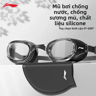 Li-Ning | Bộ Kính Bơi Chống Đọng Sương Chống Nước HD và Mũ