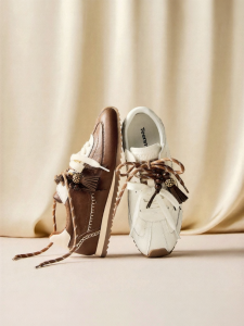 Teenmix | Grosgrain Accent Casual Womens White Sneakers