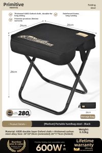 The Primitive | Telescopic Portable Folding Stool for Outdoor Camping Fishing Home Use