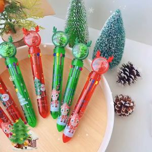 2 Cây Bút nhiều màu bút bi 10 ngòi hình sừng hươu noel giáng sinh 2 màu xanh đỏ dễ thương xinh xắn