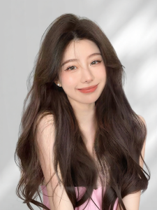 MENGSIQIAN | Natural Invisible Lace Front Human Hair Long Wavy Wig