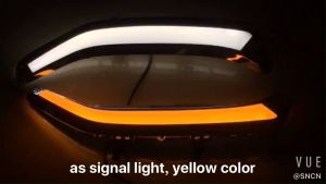 SNCN 2PCS 12V Car LED Daytime Running Lights For Subaru Forester 2013 2014 2015 2016 2017 2018 Auto DRL Yellow Turn Signal Daylights Foglamp