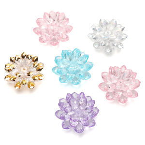 1 Bộ trong suốt Acrylic hạt sen ba lớp cho vòng tay thủ công Vòng cổ bông tai Keychain tự làm thủ công làm đồ trang sức