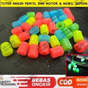 Tutup Angin Roda Ban Mobil Pentil Motor Sepeda Universal Glow In The Dark