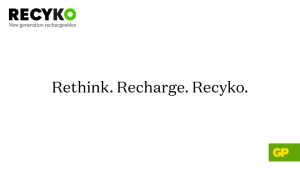 GP ReCyko NiMH 2x AAA 850mAh Rechargeable Battery