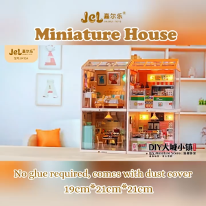 [SG Stock] DIY toy  Miniature house Scene Dollhouse Kit 3D Assembly Model for Kids & Adults，Suitable gift for children
