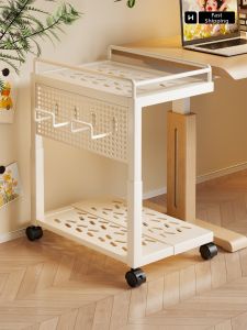 Movable With Wheels Computer Desktop Storage Rack