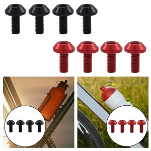 4 Pcs Bicycle Water Bottle Cage Bolts – Aluminum M5 Screws for MTB & Road Bike Kettle Holder – Cycling Accessories