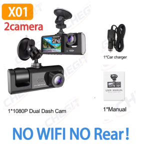 WiFi 3 Channel Mini Car DVR Three Way Dash Cam Inside Vehicle Camera DVRs Recorder FHD 1080P Video Dashcam Camcorder Black Box