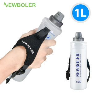 NEWBOLER 1L Sports Hand-held Water Bottle Marathon Hydration Tool Outdoor Soft Water Bottle Portable Climbing Wrist Water Bottle