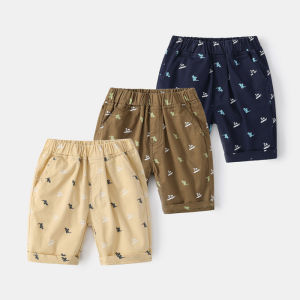 Quần Short Cotton in Họa Tiết Mùa Hè Cho Bé Trai Quần Cotton Cạp Vừa Thường Ngày Quần Short Năm Điểm Wellkids Cho Bé Trai