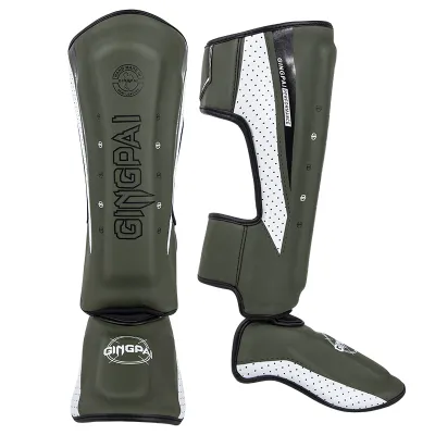 GINGPAI | Martial Arts Shin Guard Thicker Protective Gear Ankle Leg Protection