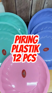 12 PCS Piring Plastik Makanan Bulat Cekung Paulina Alat Makan Lauk Pauk ALEXISH Bukan Melamin