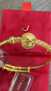 Poh Heng Jewellery 22K Brilliant Baby Bangle in Yellow Gold[Price By Weight]