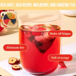 Restore Kidney Health to 18 Years Old: Red Date Goji Berry Mulberry & Ginseng Tea