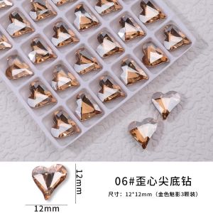Retia Ciel Heart Shaped Nail Art Decorations Side Diamond Sharp Bottom Diamond New Popular Products Chinese Made Nail Accessories