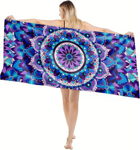1PC Oversized Lightweight Beach Towel Bohemia style pattern Quick-Dry Beach Towel For Yoga Tourism Beach GYM Camping Swimming